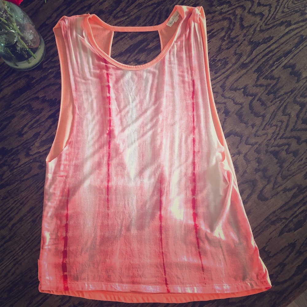 **FINAL PRICE** Hem & Thread Orange Tie Die Tank